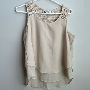 Tan Crocheted Tank